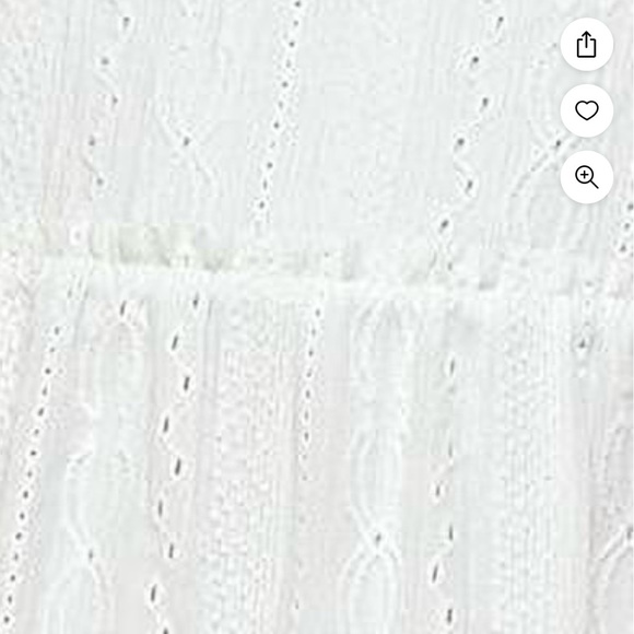 ❤️ Crystal Doll White Eyelet Short Mini Dress - Picture 4 of 4